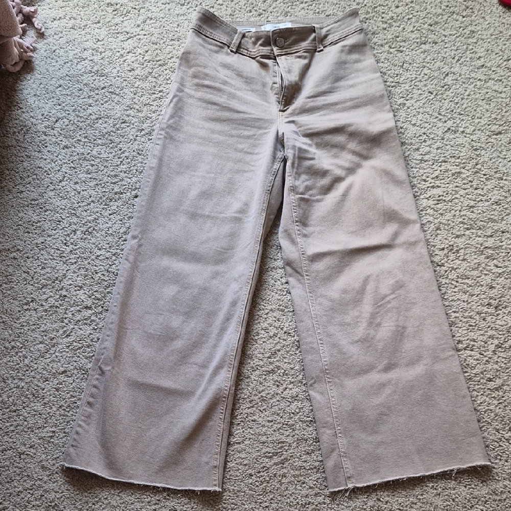 Mango Women's Cropped Tan Jeans - Picture 6 of 7